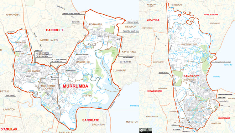 Murrumba Bancroft Boundary Redistribution Map 2017